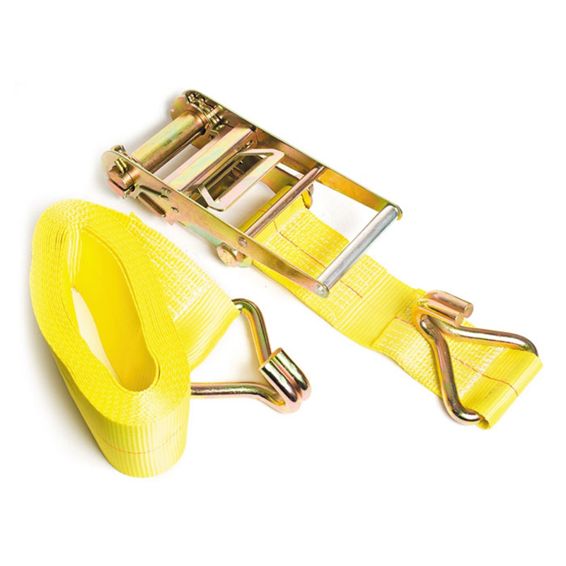 heavy duty 4" ratchet tie down straps with wire hook