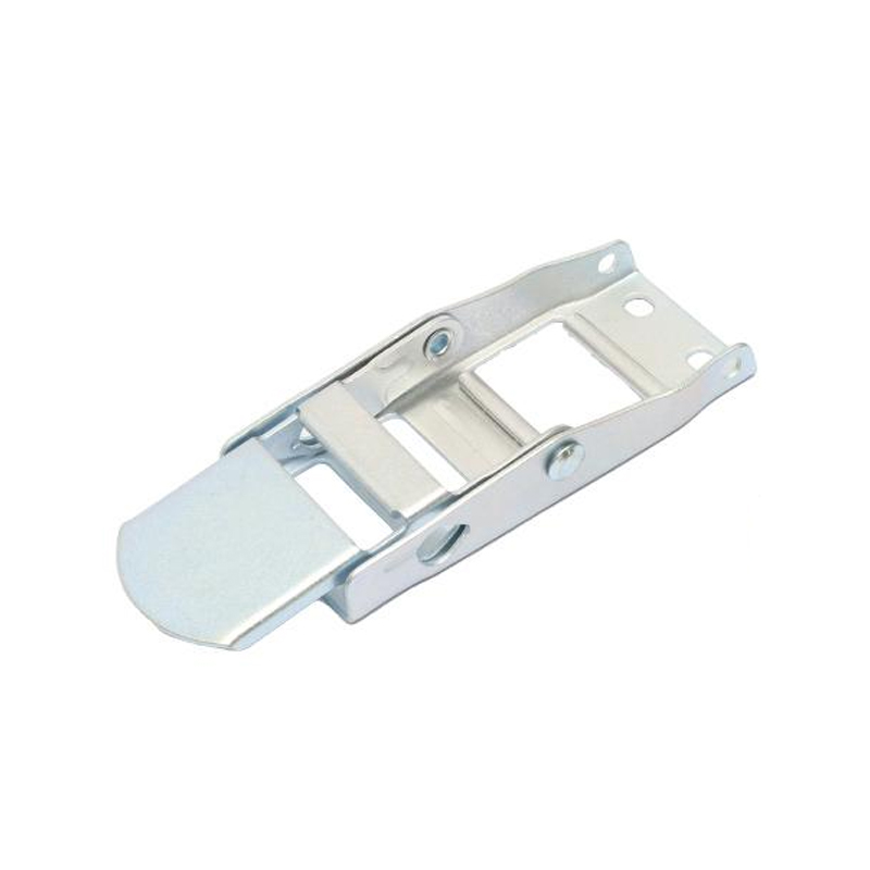 2" x 800kgs white zinc steel over center buckle