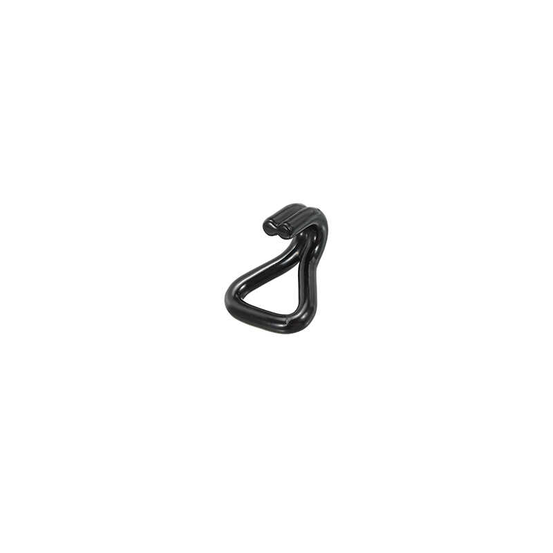 1" x 1500kgs black rubber double j hook