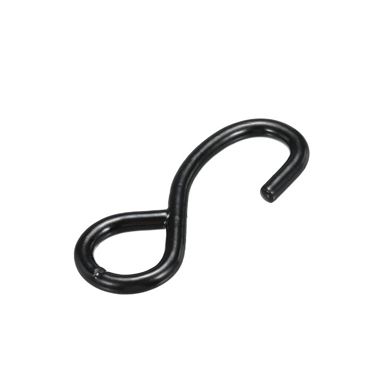 25mm x 500kgs black rubber coated S hook
