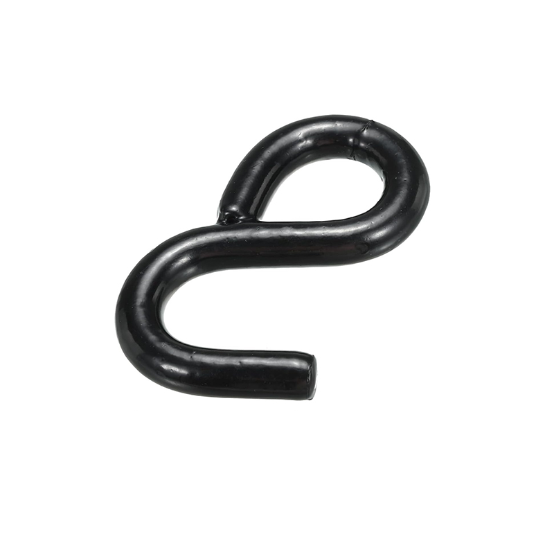 US type black coated S hook