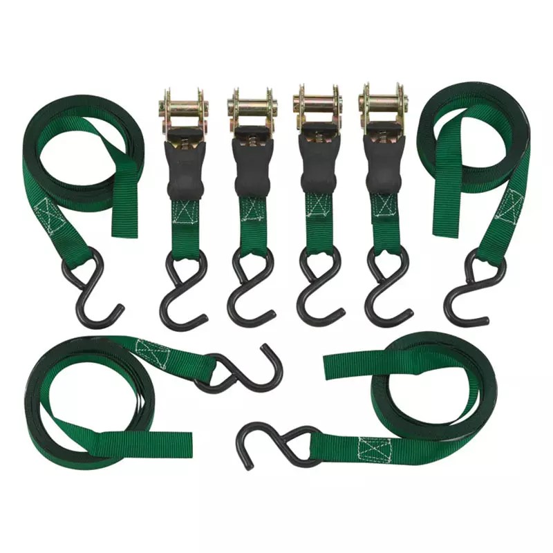 customized 4pack 1" x 1500 LBS x 15ft Motorcycle Ratchet Straps Tie Down