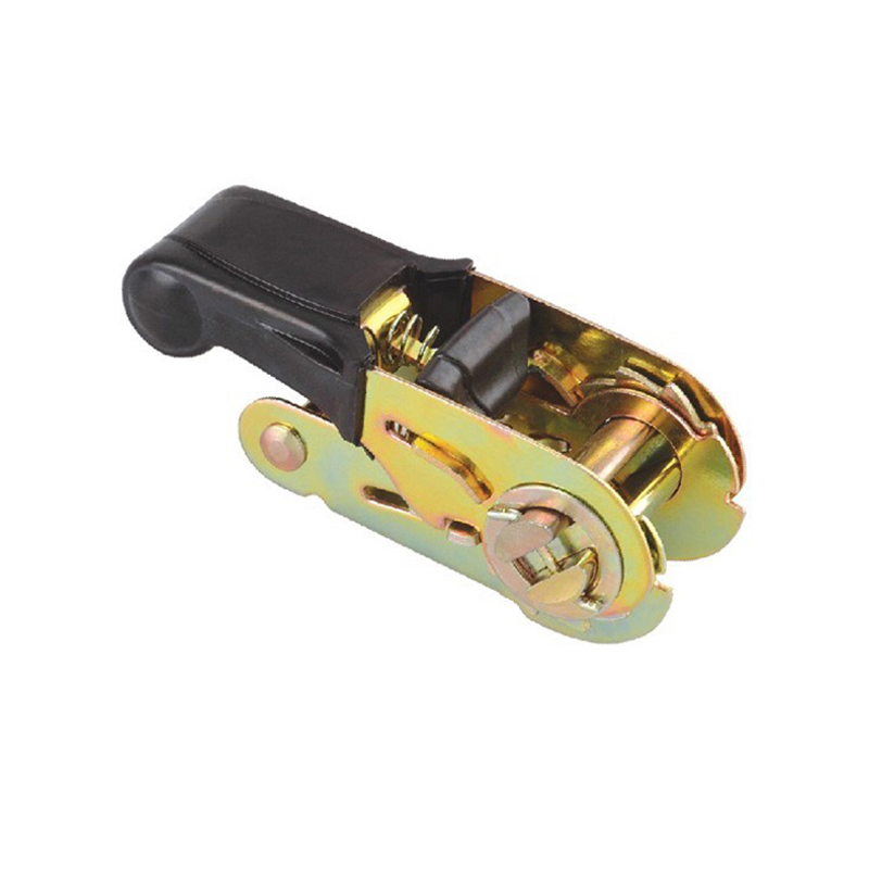 1" x 1800 LBS color zinc steel rubber handle ratchet buckle