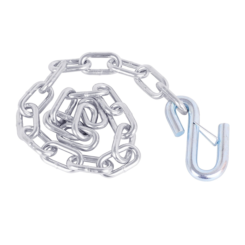 G30 27" Trailer Safety Chain Kit with 5/16" Spring Hooks 7000 lbs Capacity for RV, Boat & Utility Trailer